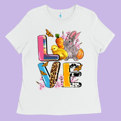 Love Easter Ladies Tee Designed By Adodesignshop