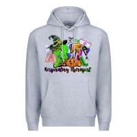 Heather Grey rt respiratory therapist halloween Premium Hoodie - CowGirlArtShop