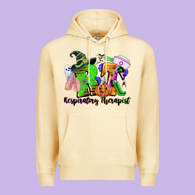 Rt Respiratory Therapist Halloween Premium Hoodie Designed By Cowgirlartshop