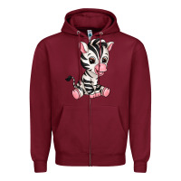 Burgundy zebra Zipper Hoodie - texasbilliewilder