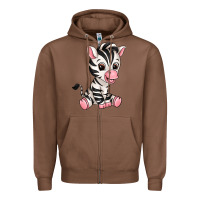 Chestnut zebra Zipper Hoodie - texasbilliewilder