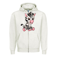Oatmeal Heather zebra Zipper Hoodie - texasbilliewilder