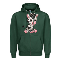 Sports Green zebra Zipper Hoodie - texasbilliewilder