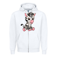 White zebra Zipper Hoodie - texasbilliewilder