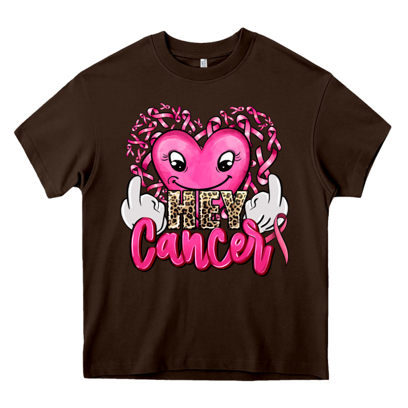 Hey Cancer With Middle Fingers Heavy Core Tee by AdoDesignShop | Teevron