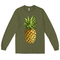 Army Green pineapple Long Sleeve Tee - JahusDesignShop