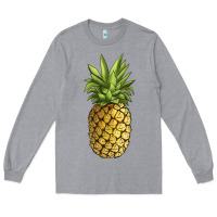 Heather Grey pineapple Long Sleeve Tee - JahusDesignShop