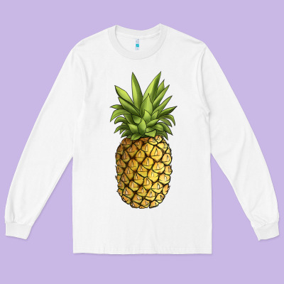 Pineapple Long Sleeve Tee Designed By Jahusdesignshop