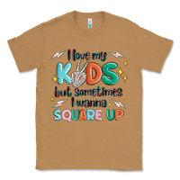 Toasted Coconut i love my kids but sometimes i wanna square up Classic Tee - MaliasSmallBusiness