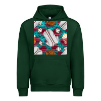 Foreset Green baseball  uniform with turquoise gemstone seamless pattern Urban Hoodie - BundleAndBundleShop