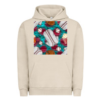 Pigment French Oak baseball  uniform with turquoise gemstone seamless pattern Urban Hoodie - BundleAndBundleShop