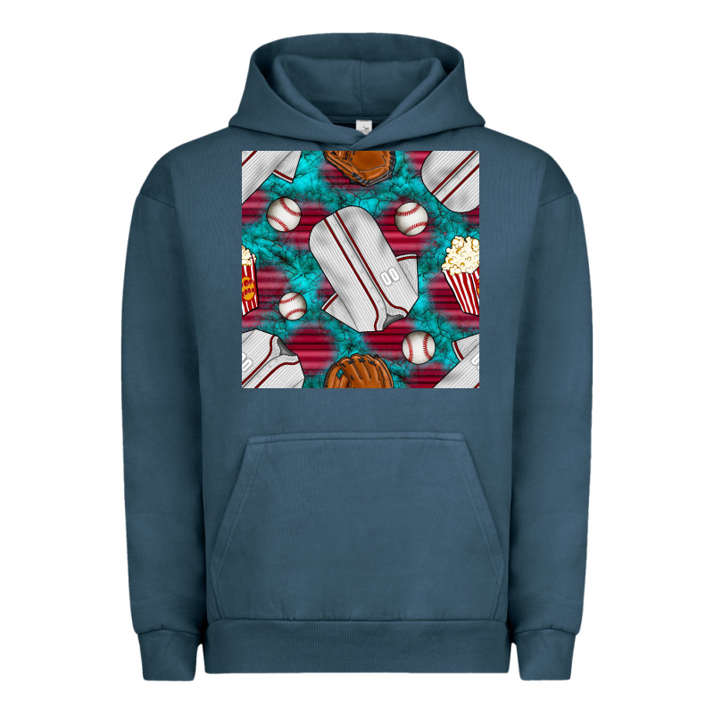 Baseball  Uniform With Turquoise Gemstone Seamless Pattern Urban Hoodie by BundleAndBundleShop | Teevron