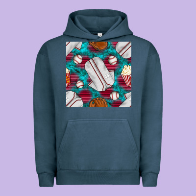 Baseball  Uniform With Turquoise Gemstone Seamless Pattern Urban Hoodie Designed By Bundleandbundleshop