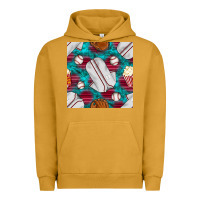 Pigment Peanut Butter baseball  uniform with turquoise gemstone seamless pattern Urban Hoodie - BundleAndBundleShop