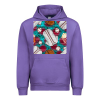 Tulip baseball  uniform with turquoise gemstone seamless pattern Urban Hoodie - BundleAndBundleShop