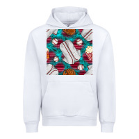 White baseball  uniform with turquoise gemstone seamless pattern Urban Hoodie - BundleAndBundleShop