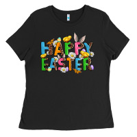 Black happy easter Ladies Tee - AdoDesignShop