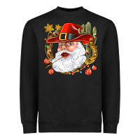 Black Cowboy Santa Heavyweight Sweatshirt - NancyCooperArtShop