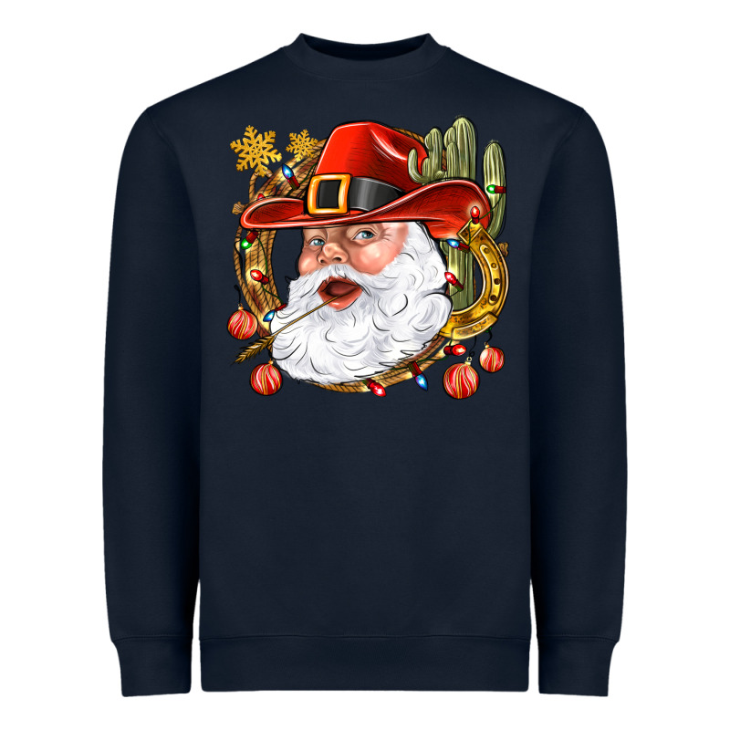 Cowboy Santa Heavyweight Sweatshirt by NancyCooperArtShop | Teevron