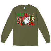 Army Green let it snow with snowman Long Sleeve Tee - BundleAndBundleShop