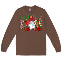 Chestnut let it snow with snowman Long Sleeve Tee - BundleAndBundleShop
