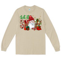 Mushroom let it snow with snowman Long Sleeve Tee - BundleAndBundleShop