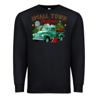 Black small town christmas Premium Sweatshirt - CowGirlArtShop