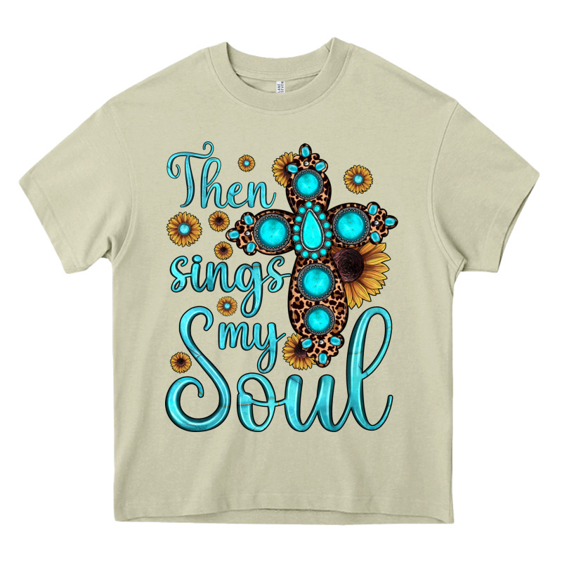 Then Sings My Soul Cross Heavy Core Tee by JahusDesignShop | Teevron