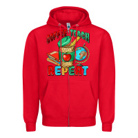 Red coffee teach repeat Zipper Hoodie - NancyCooperArtShop