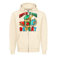 Sandshell coffee teach repeat Zipper Hoodie - NancyCooperArtShop