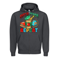 Smoke coffee teach repeat Zipper Hoodie - NancyCooperArtShop