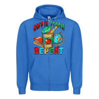 True Royal coffee teach repeat Zipper Hoodie - NancyCooperArtShop
