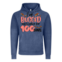 Vintage Denim i have bugged my teacher for 100 days Vintage Hoodie - MaliasSmallBusiness