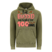 Vintage Olive i have bugged my teacher for 100 days Vintage Hoodie - MaliasSmallBusiness