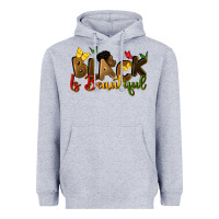 Heather Grey black is beautiful Heavyweight Hoodie - CowGirlArtShop