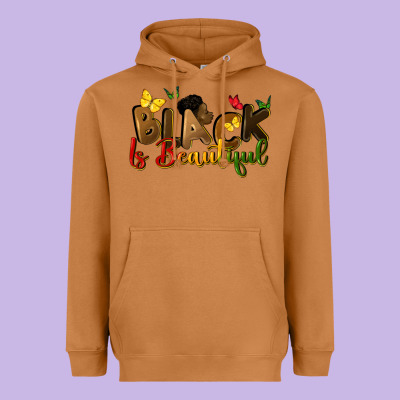 Black Is Beautiful Heavyweight Hoodie Designed By Cowgirlartshop