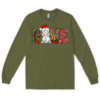 Army Green love snowman bbs Long Sleeve Tee - BundleAndBundleShop