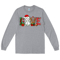 Heather Grey love snowman bbs Long Sleeve Tee - BundleAndBundleShop