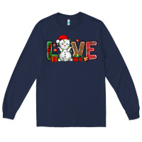 Navy love snowman bbs Long Sleeve Tee - BundleAndBundleShop