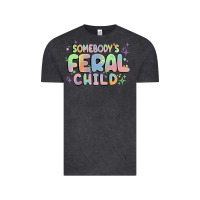 Vintage Black somebody's feral child Vintage Tee - MaliasSmallBusiness