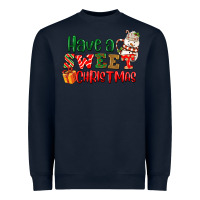 Navy Have a sweet Christmas Heavyweight Sweatshirt - NancyCooperArtShop