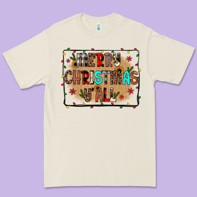 Merry Christmas Y'all Premium Tee Designed By Jahusdesignshop