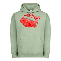 Pigment Oil Green Chin Guard Fa Element Urban Hoodie - FaDigitalArtStudio