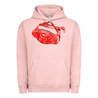 Pigment Salmon Chin Guard Fa Element Urban Hoodie - FaDigitalArtStudio
