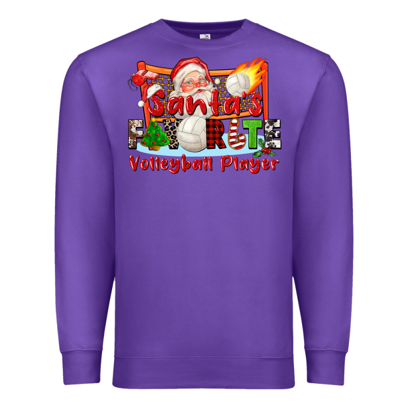 Santas Favorite Volleyball Player Premium Sweatshirt by CowGirlArtShop | Teevron