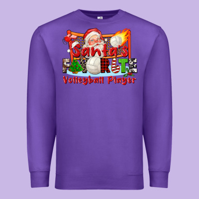 Santas Favorite Volleyball Player Premium Sweatshirt Designed By Cowgirlartshop