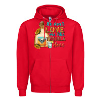 Red he dont love me like tequila does Zipper Hoodie - texasbilliewilder