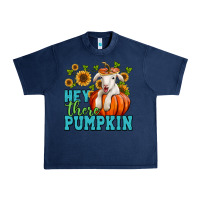 Navy Hey there pumpkin Lamb Urban Heavy Tee - NancyCooperArtShop
