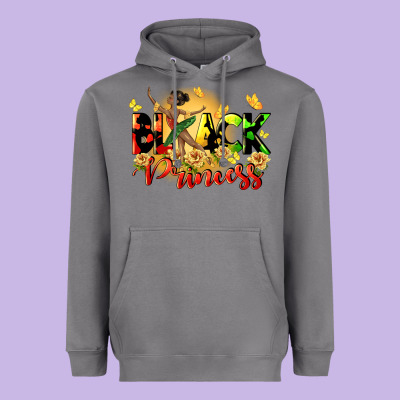 Black Princess Heavyweight Hoodie Designed By Cowgirlartshop
