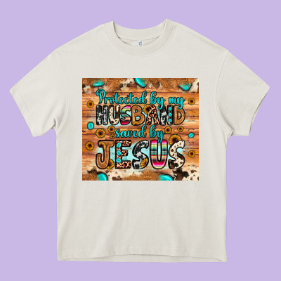 Protected Husband Saved By Jesus Heavy Core Tee Designed By Jahusdesignshop